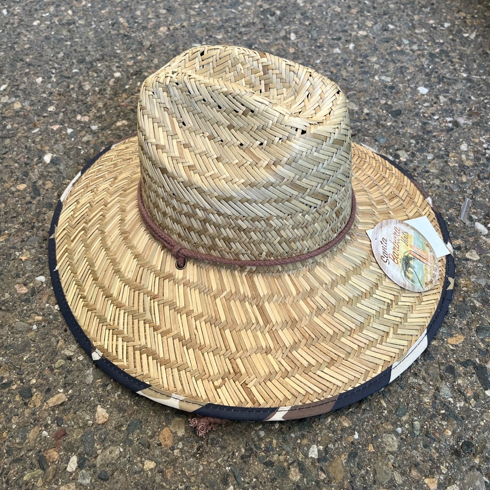 Santa Barbara Camo Flag Woven Straw Hat